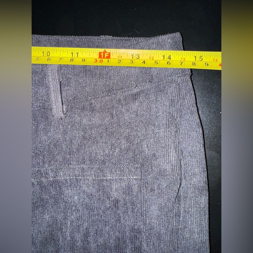 Harper Heritage Women's Flared Corduroy Pants Gray Stretch High Rise M EUC - Picture 6 of 9